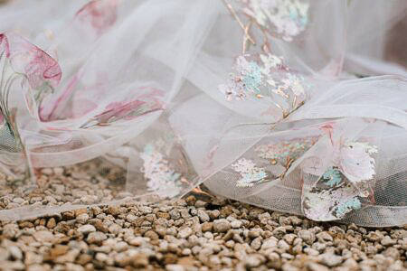 Savin Hand-painted wedding dress at Silchester Farm